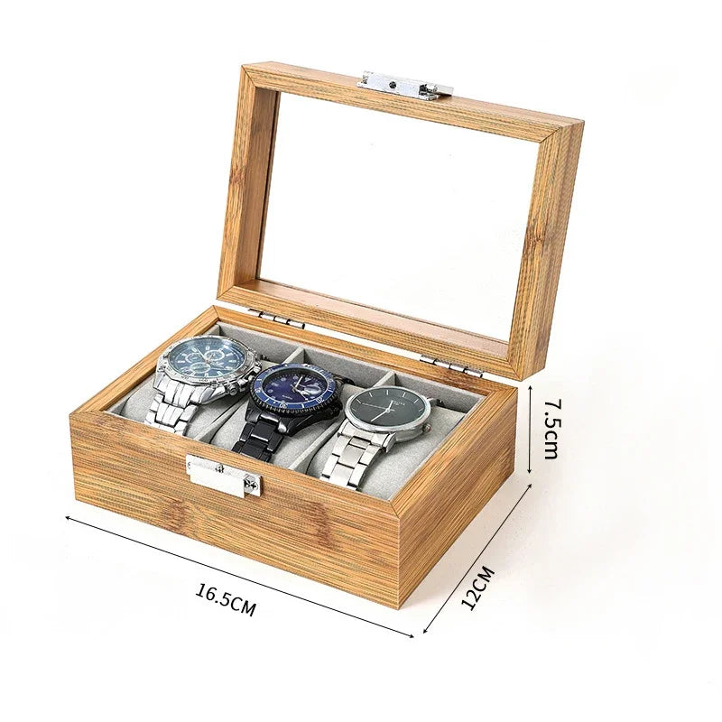 3,6,10, and 12 Bamboo Artisan Watch Boxes