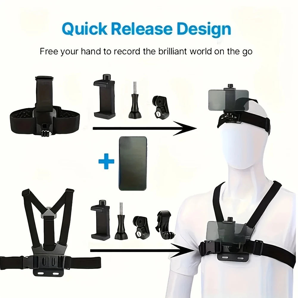 Chest and Head Strap Phone Holder